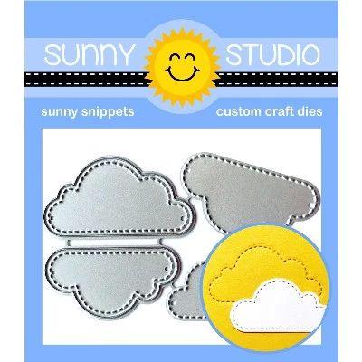 Sunny Studio Stanzschablonen - Fluffy Clouds